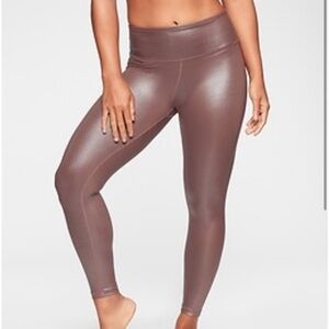 ATHLETA Elevation Shimmer Leggings in Cinnamon Brown